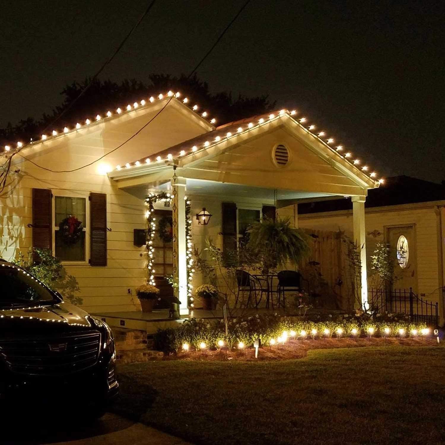 GOOTHY Paquete de 25 bombillas LED C7 de repuesto, bombillas LED inastillables E12 para Navidad al aire libre, bombillas de velas, bombillas