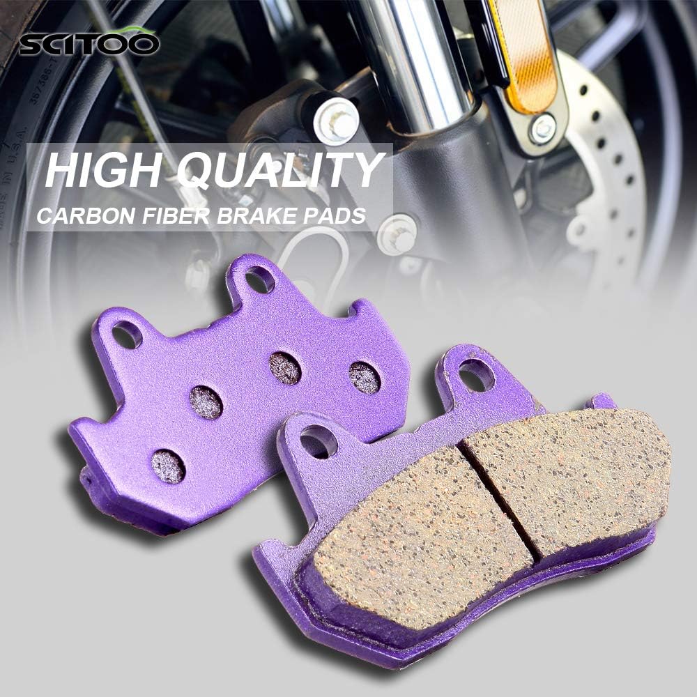 SCITOO Pastillas de freno de fibra de carbono para Honda GL1200, 84 85 para Honda GL1200A, 86 87 para Honda GL1200I, 85 para Honda GL1200L, 86 para