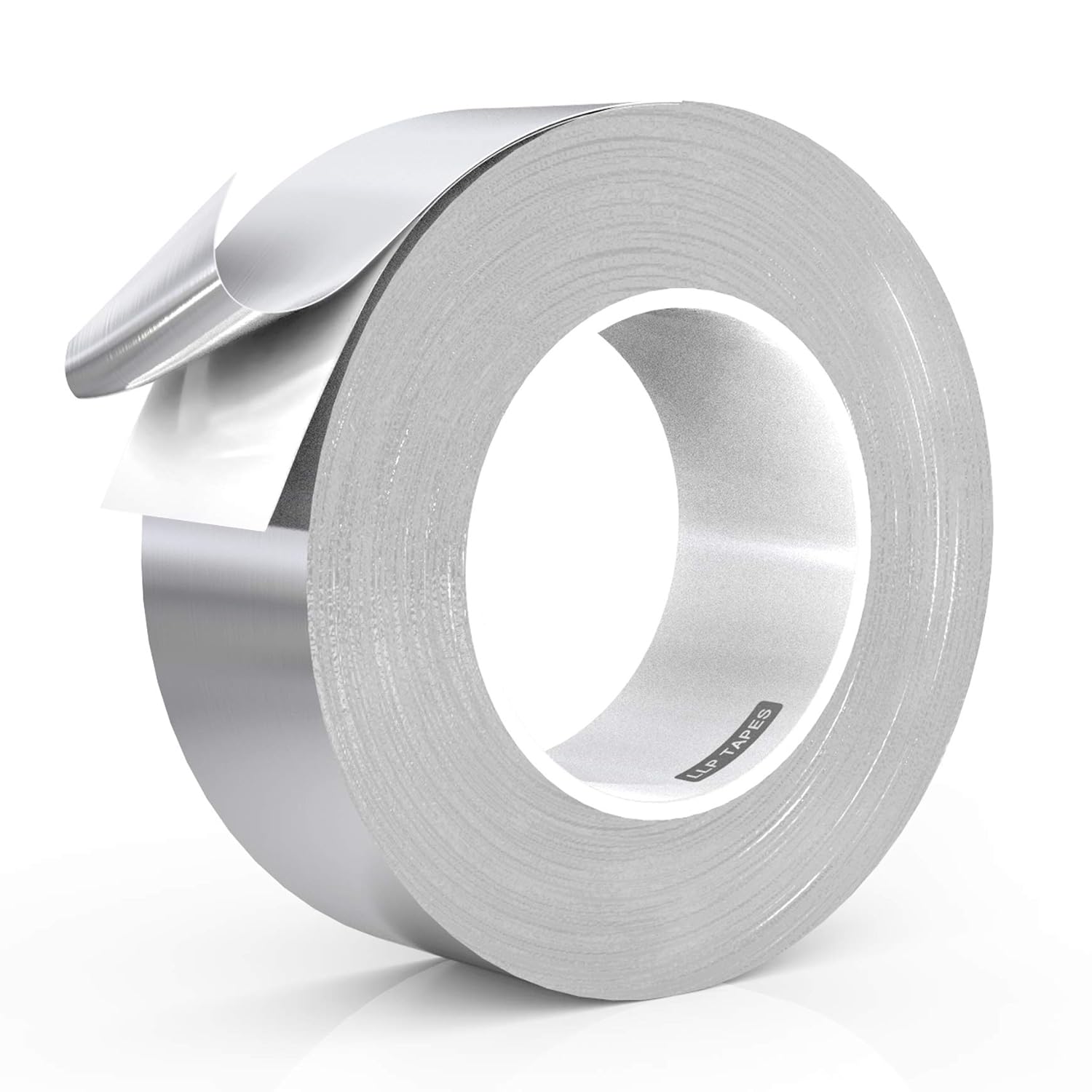 LLPT Cinta de papel de aluminio de 2 pulgadas x 55 yardas, 3.94 mil de alta temperatura, resistente, sellado, HVAC, cinta adhesiva para conductos de