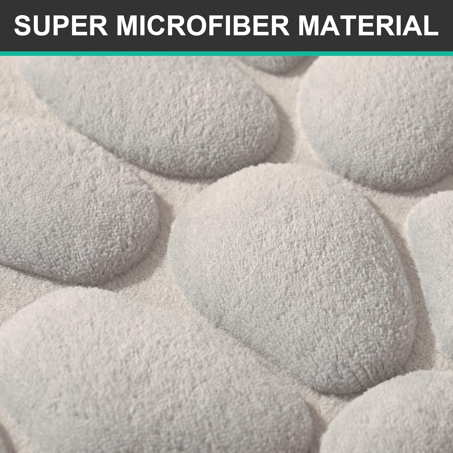 Juego de 2 tapetes de baño de espuma viscoelástica de adoquines suaves y absorbentes, tapetes rectangulares para el inodoro y la ducha (gris claro)