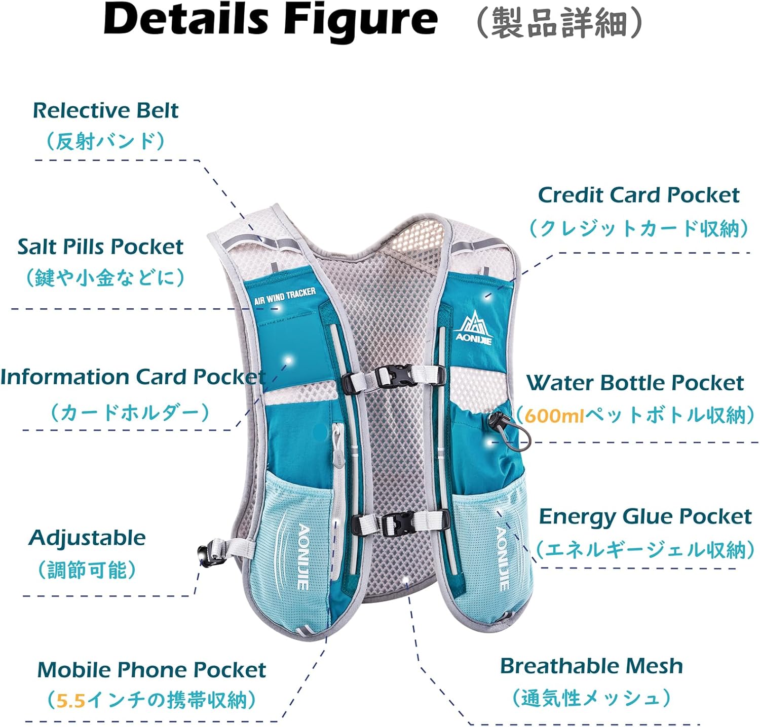 TRIWONDER Hydration Pack Backpack 5L Marathoner Running Race Hydration Vest