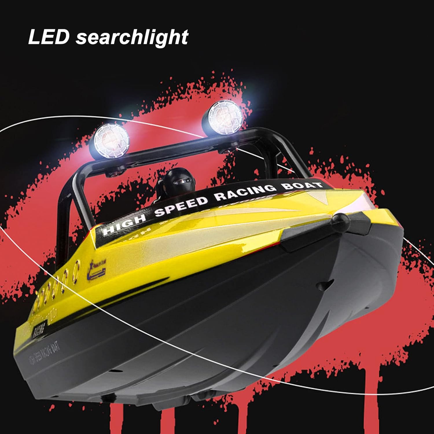 Barco a control remoto, barcos eléctricos recargables, anticolisión eléctrica de 262.5 ft RC Juguetes de vela de 9.9 mih de alta velocidad, mini