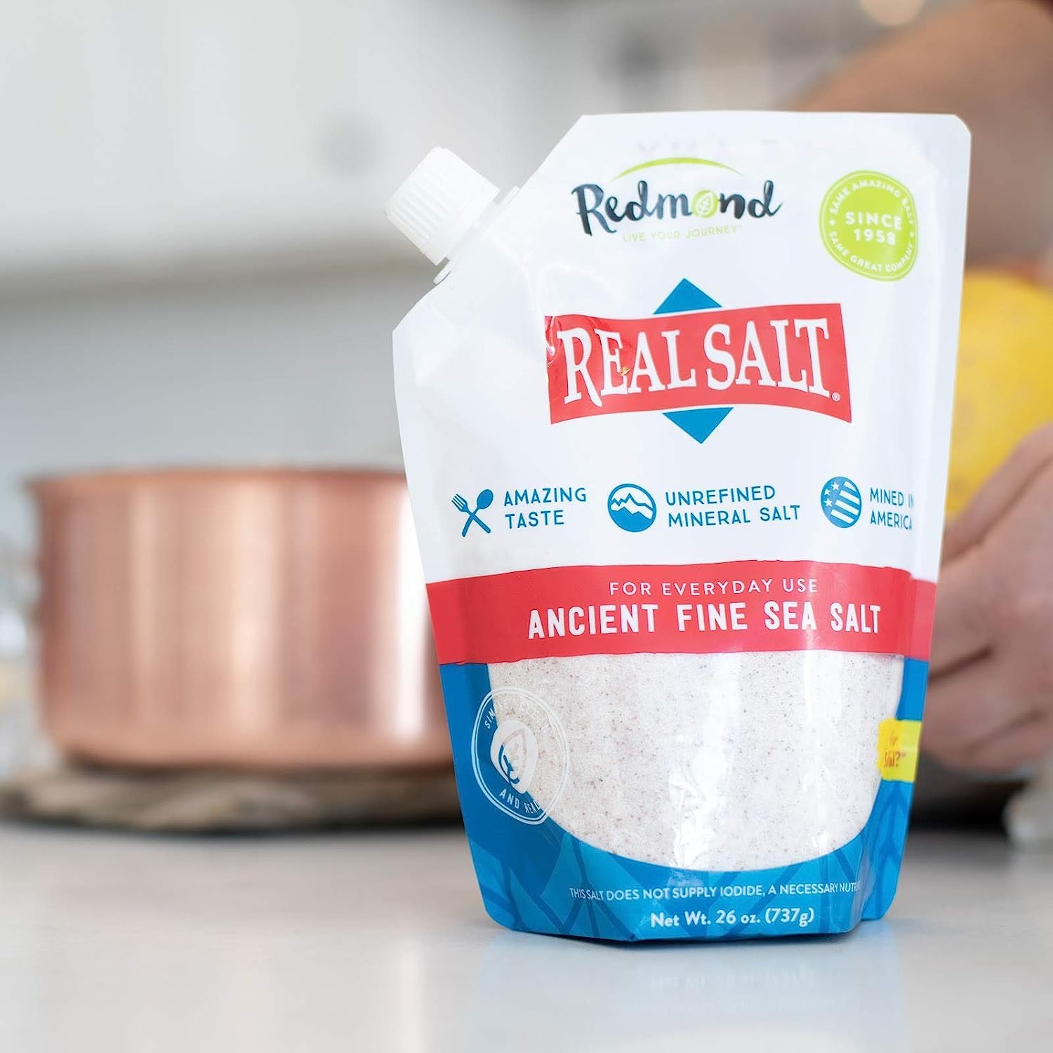 REDMOND REAL SALT – Bolsa de sal real, 26 onzas
