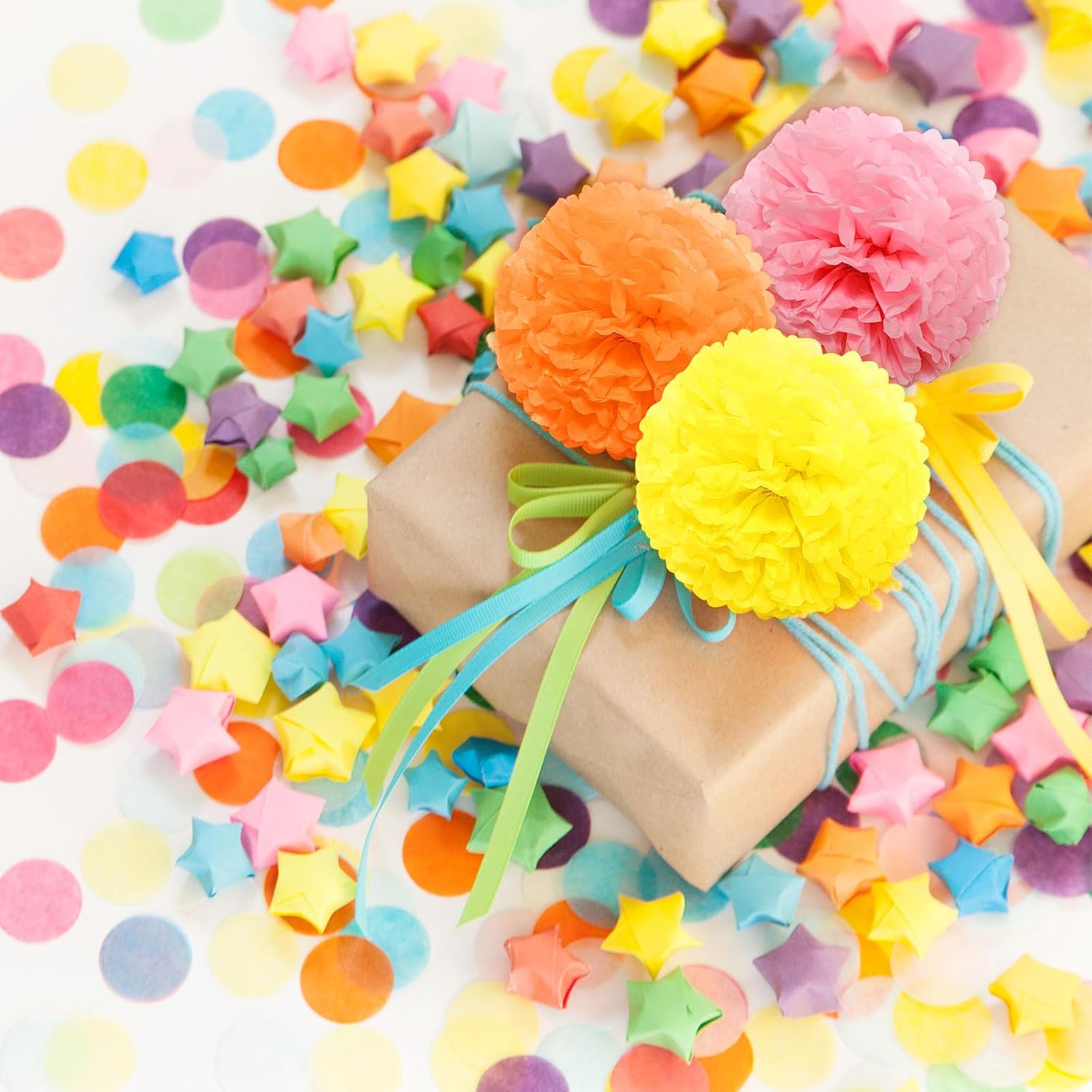 Bouiexye 120 hojas de 20 hojas de papel de seda multicolor, papel de seda arcoíris, envoltura de regalo a granel para manualidades, manualidades,