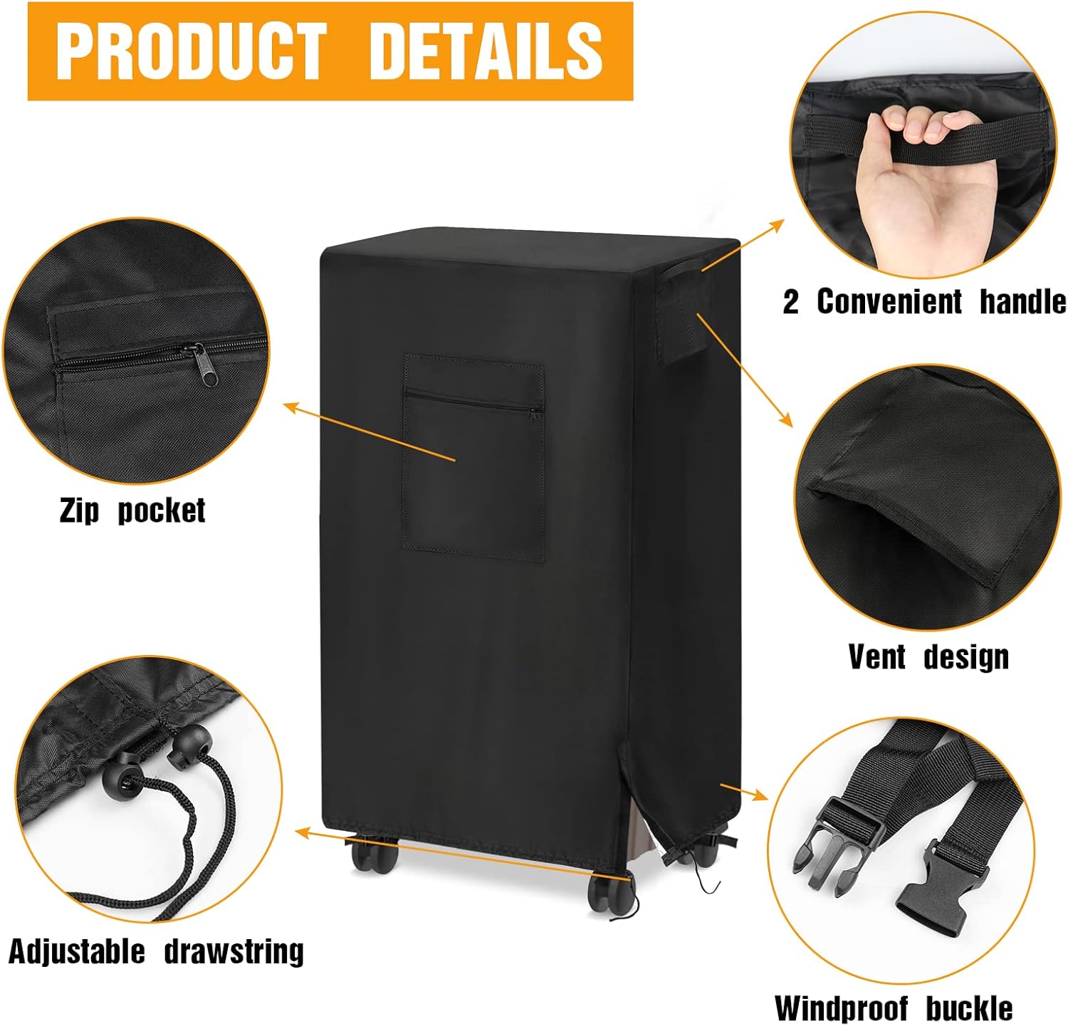 Cubierta de enfriador evaporativo para enfriador evaporativo Hessaire MC26A, cubierta impermeable para enfriador de aire evaporativo, 21 x 15 x 32