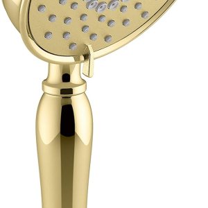 KOHLER 22163-PB Bancroft – Ducha de mano multifunción con 3 ajustes de pulverización, 2.5 GPM, latón pulido vibrante KOHLER 22163-PB Bancroft – Ducha de mano multifunción con 3 ajustes de pulverización, 2.5 GPM, latón pulido vibrante