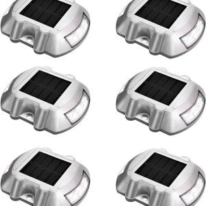 JIGUOOR Luces solares para cubierta, luces LED para entrada, luz solar para muelle para exteriores, IP68, marcadores de carretera impermeables para JIGUOOR Luces solares para cubierta, luces LED para entrada, luz solar para muelle para exteriores, IP68, marcadores de carretera impermeables para