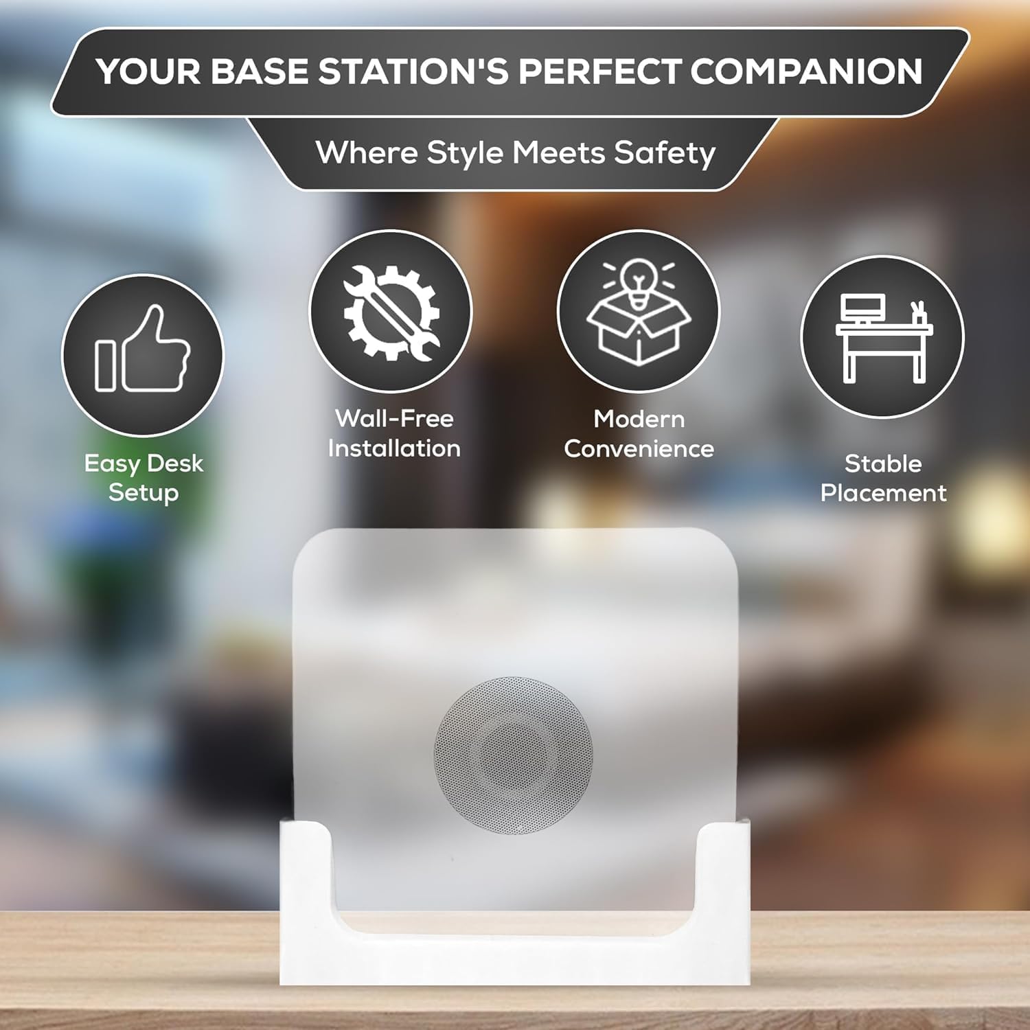 Soporte para estación base de anillo, soporte base seguro y estable compatible con estación base de alarma de anillo, fácil instalación, colocación