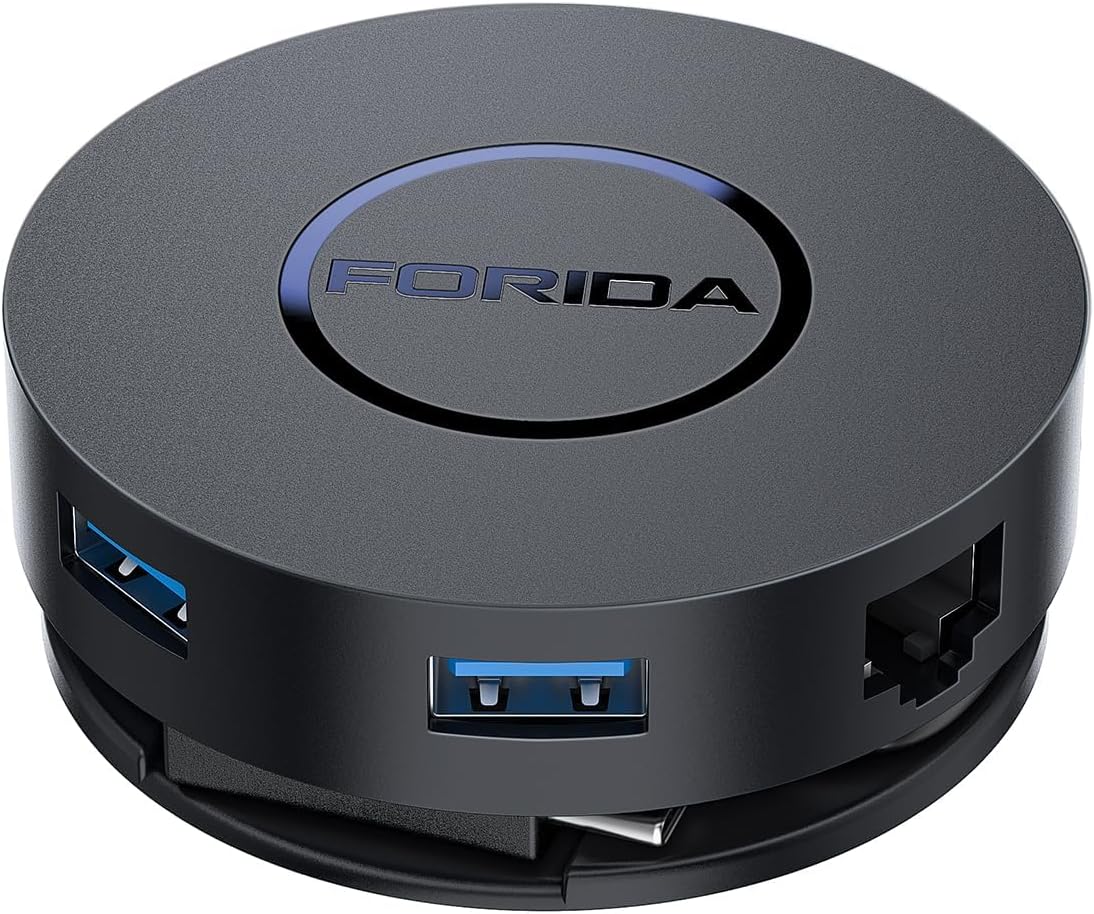 Estación de acoplamiento USB C con monitor doble, adaptador multipuerto USB-C 7 en 1 con 2 4K HDMI, 100 W PD, lector de tarjetas micro SD, 2 USB