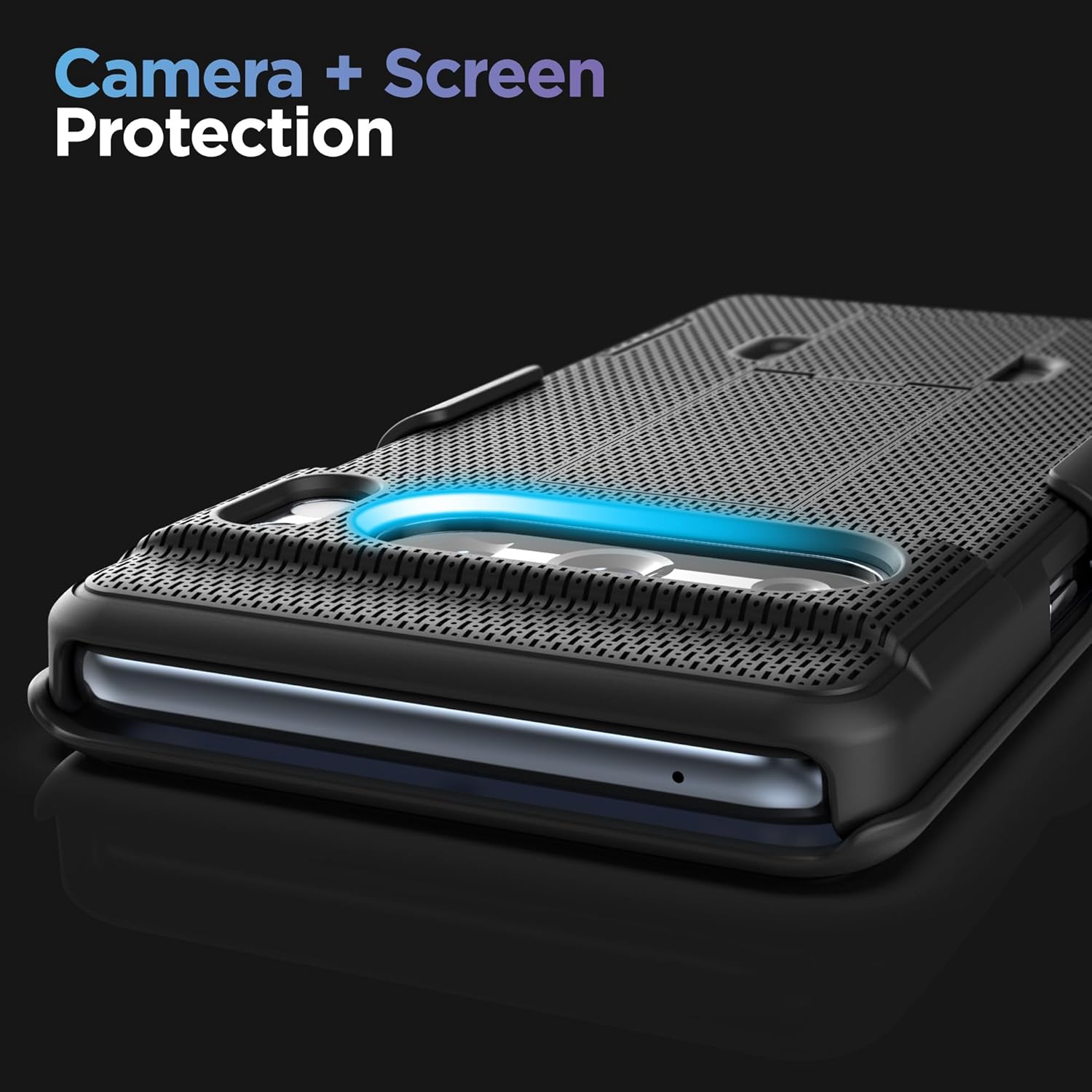 DuraClip – Funda para cinturón para Google Pixel 8 Pro con clip de funda y soporte para teléfono, color negro