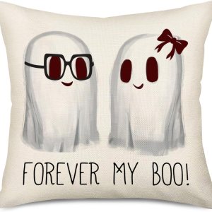 Easternproject Forever My Boo – Fundas de almohada de 18 x 18 pulgadas, diseño de fantasma, Halloween, granja, color blanco, fundas de almohada Easternproject Forever My Boo – Fundas de almohada de 18 x 18 pulgadas, diseño de fantasma, Halloween, granja, color blanco, fundas de almohada