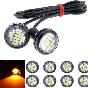 10 unids 0.709 in coche Eagle Eye DRL Led diurna Correr luces LED 12V copia de seguridad reversa señal de estacionamiento lámparas de automóviles, 10 unids 0.709 in coche Eagle Eye DRL Led diurna Correr luces LED 12V copia de seguridad reversa señal de estacionamiento lámparas de automóviles,
