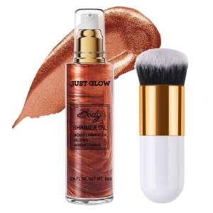 Aceite corporal brillante, iluminador líquido facial y corporal, impermeable, hidratante, iluminador de brillo ligero, resaltador corporal suave, Aceite corporal brillante, iluminador líquido facial y corporal, impermeable, hidratante, iluminador de brillo ligero, resaltador corporal suave,