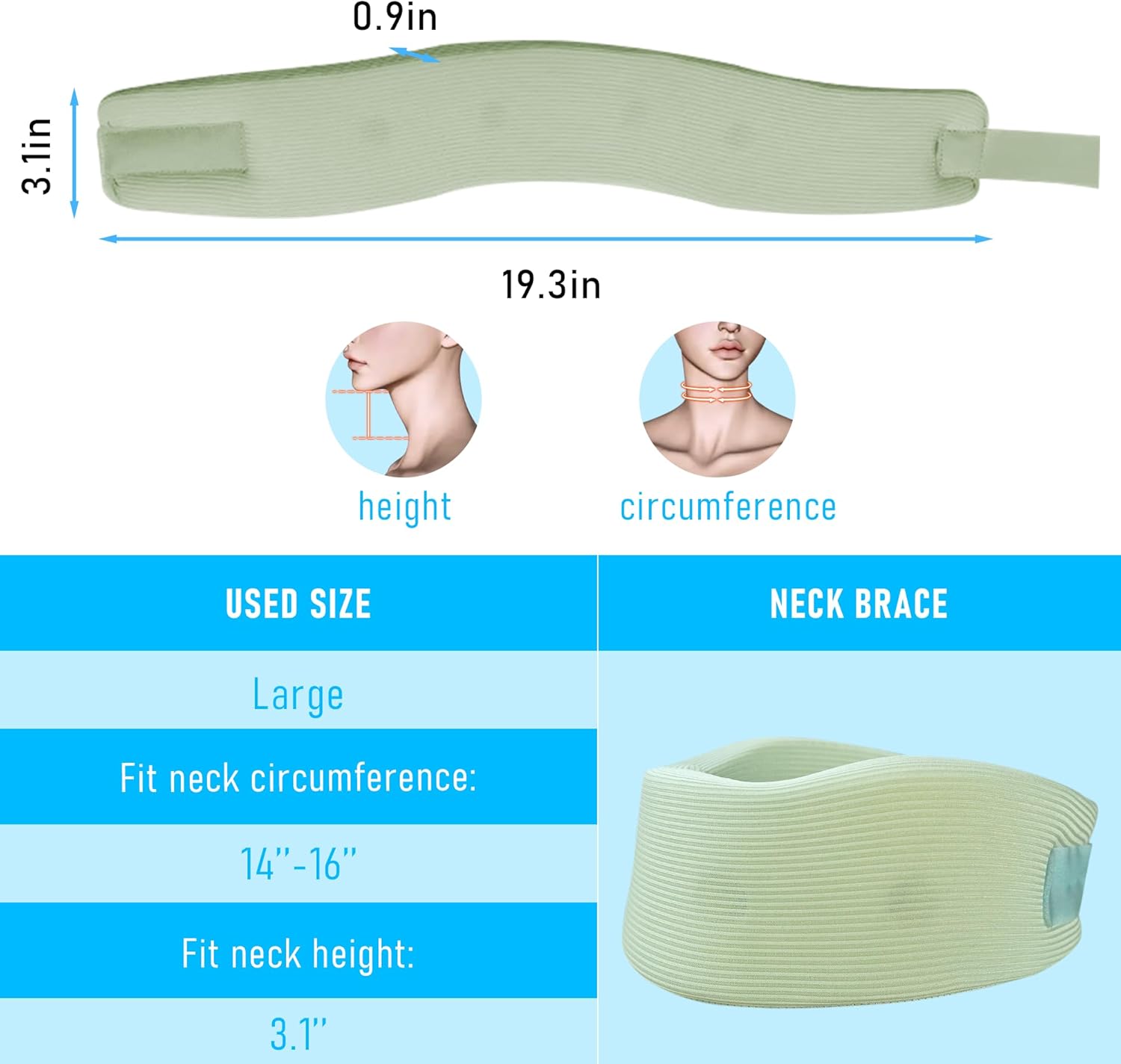 Cuello cervical de espuma transpirable para dormir y aliviar el dolor de cuello, soporte ergonómico ajustable y suave para el cuello y corrector de