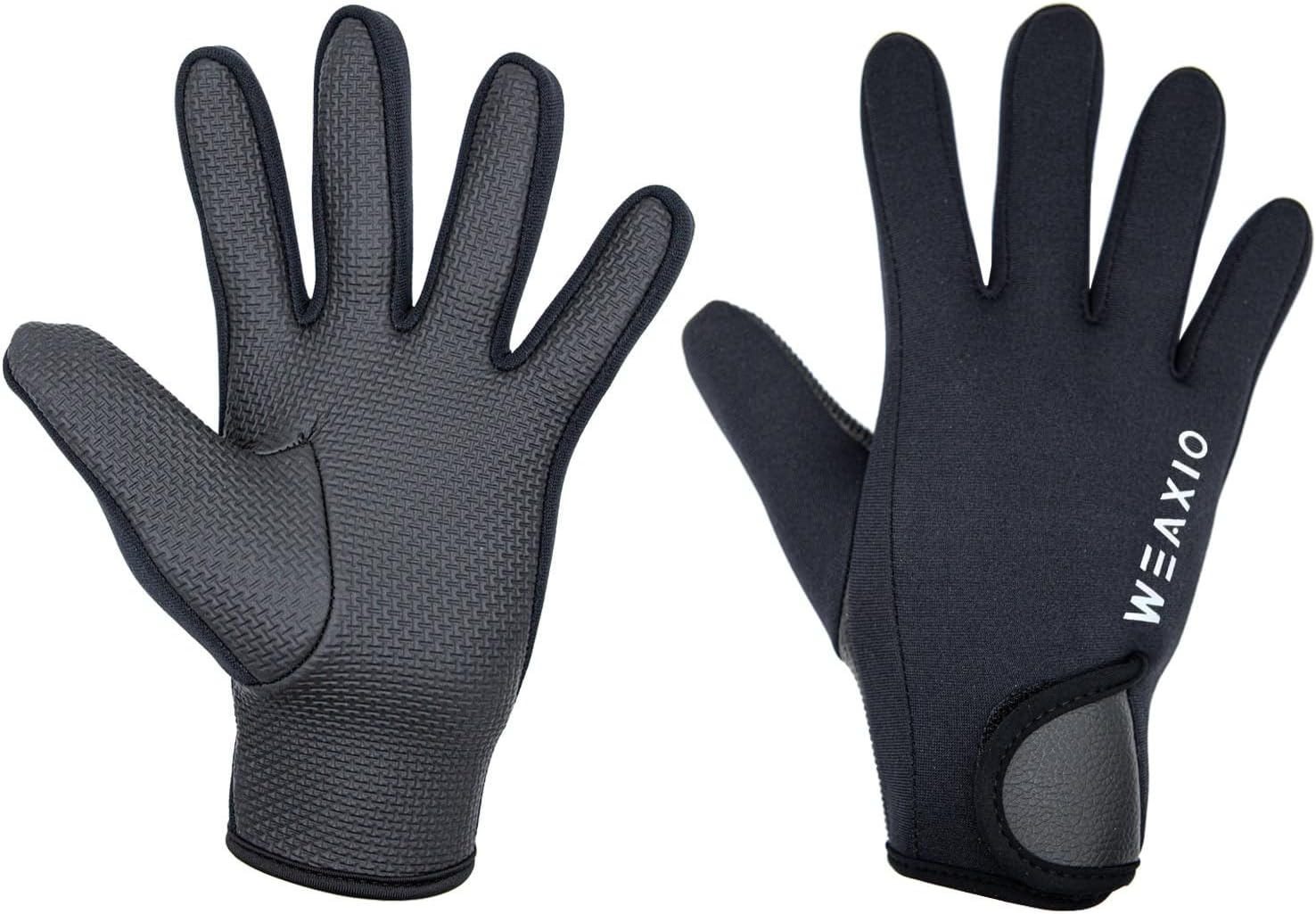 WEAXIO Guantes de neopreno CR de alta calidad de 0.079 pulgadas, guantes de neopreno para mantener el calor en agua fría, ultra elásticos para