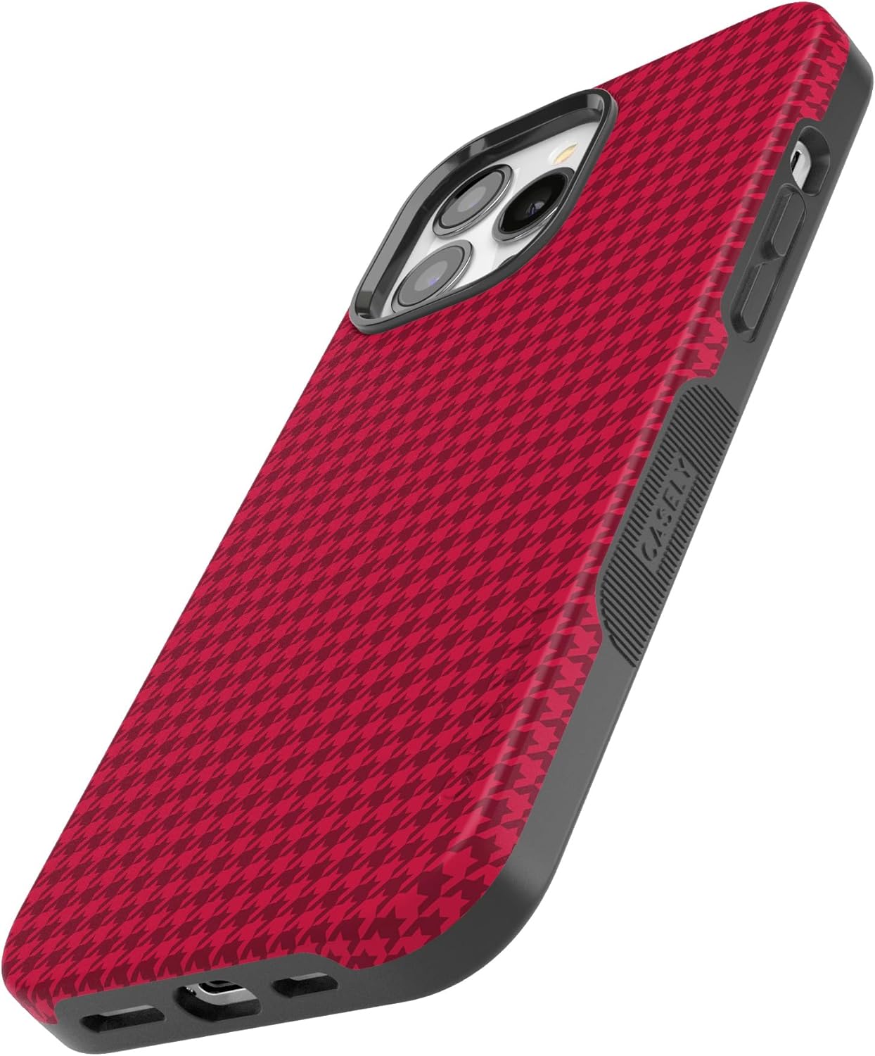 Casely Funda para iPhone 13 Pro Max  Compatible con MagSafe  Mejor vestido  Funda rosa de pata de gallo compatible con iPhone 13 Pro Max