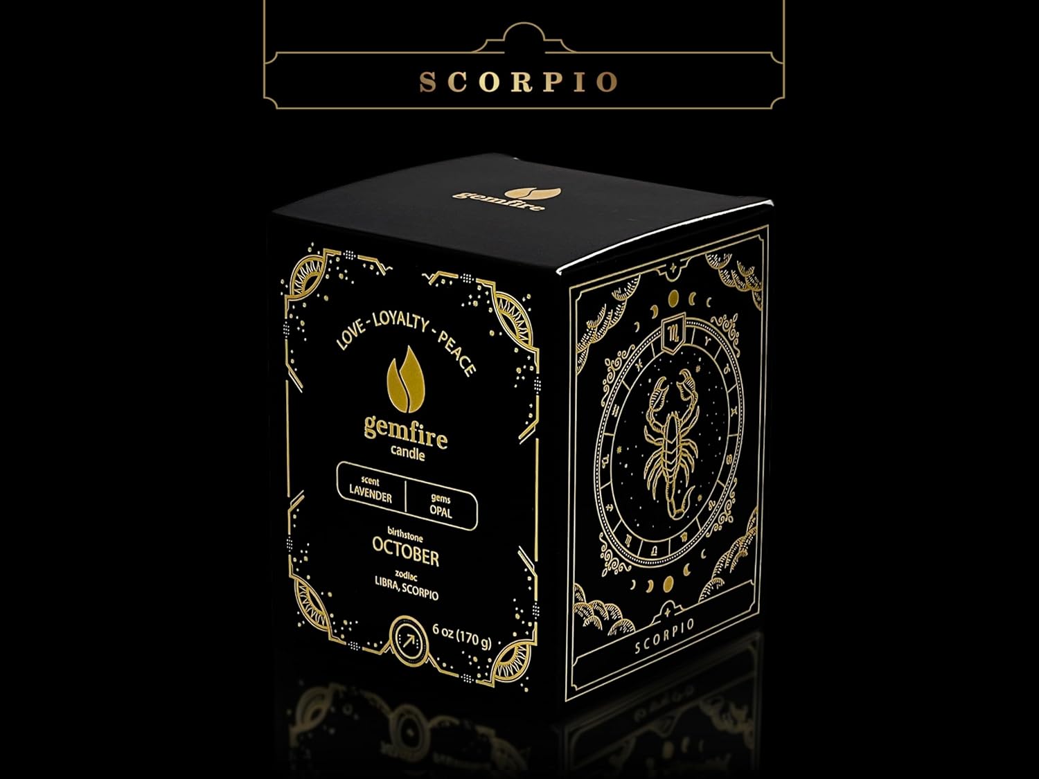 Vela de cristal perfumada orgánica, piedra preciosa de ópalo, regalo de piedra natal de octubre, signo del zodiaco Libra y Escorpio, cera de soja