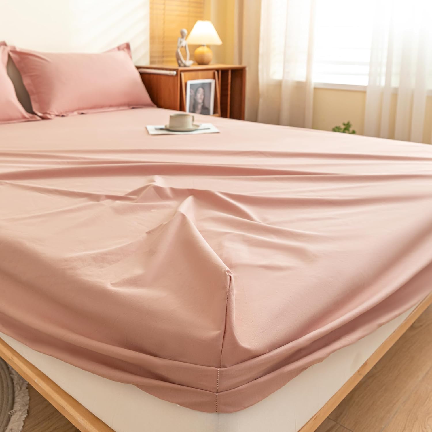 Mengersi Protector de colchón impermeable, sábana bajera ajustable 100% algodón, funda de colchón impermeable, transpirable, ultrasuave, bolsillo