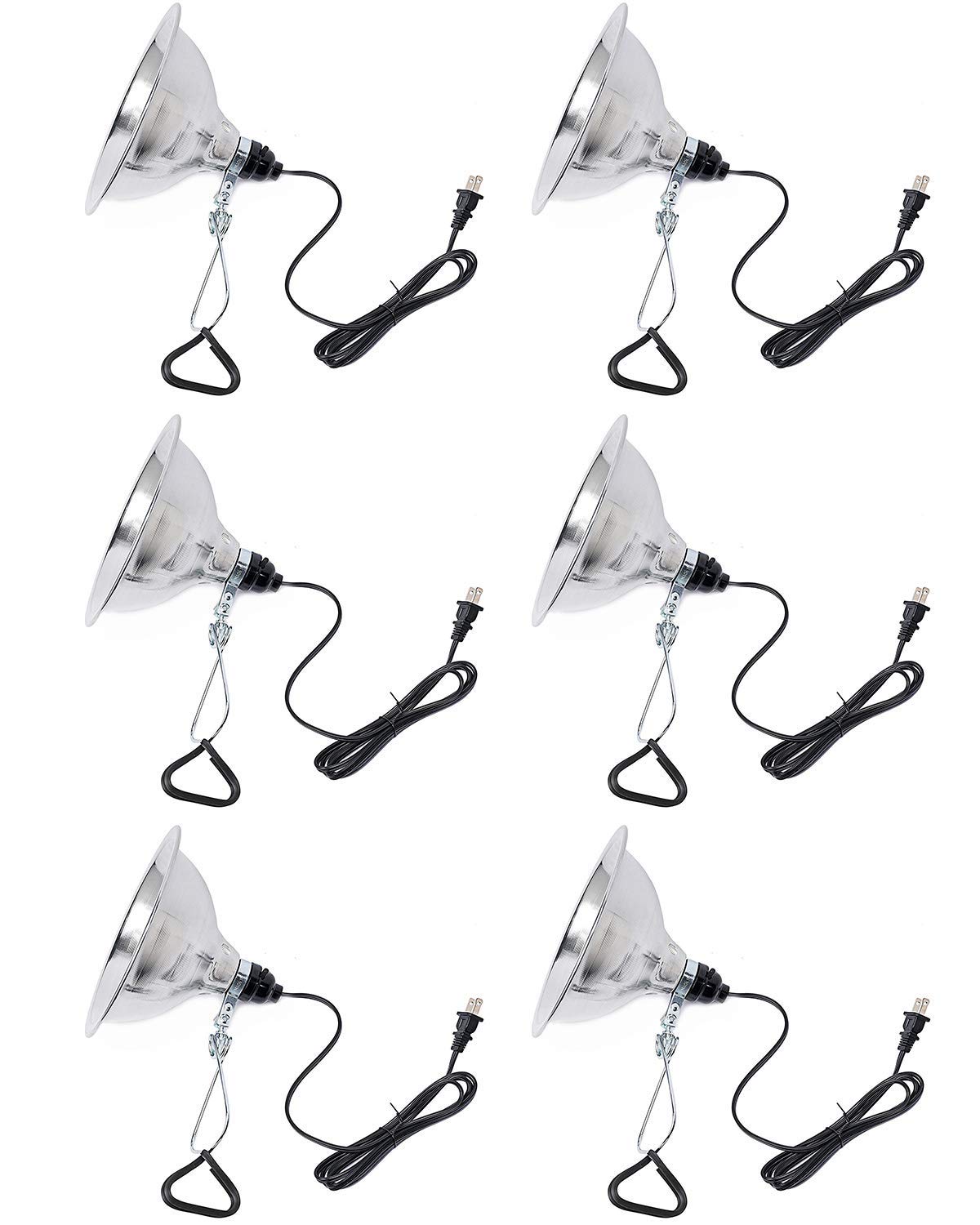 Simple Deluxe Enchufe de luz de abrazadera con reflector de aluminio de 8.5 pulgadas, apto para lámpara de máximo 150 W (sin bombilla incluida) con