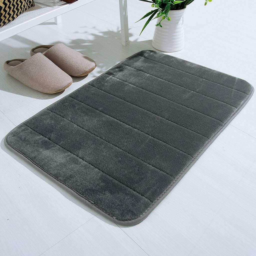 RciDos Tapete de baño de espuma viscoelástica, absorbente y suave, tapete de baño antideslizante para baño, dormitorio, decoración de suelo y ducha