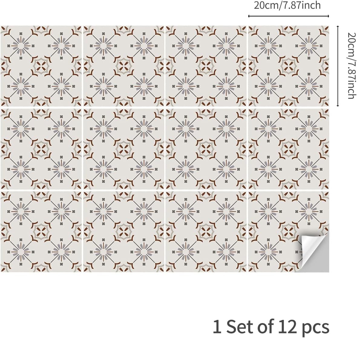 Azulejos de despegar y pegar, impermeables, para azulejos de cocina, azulejos autoadhesivos, azulejos de PVC, azulejos de pared, azulejos de