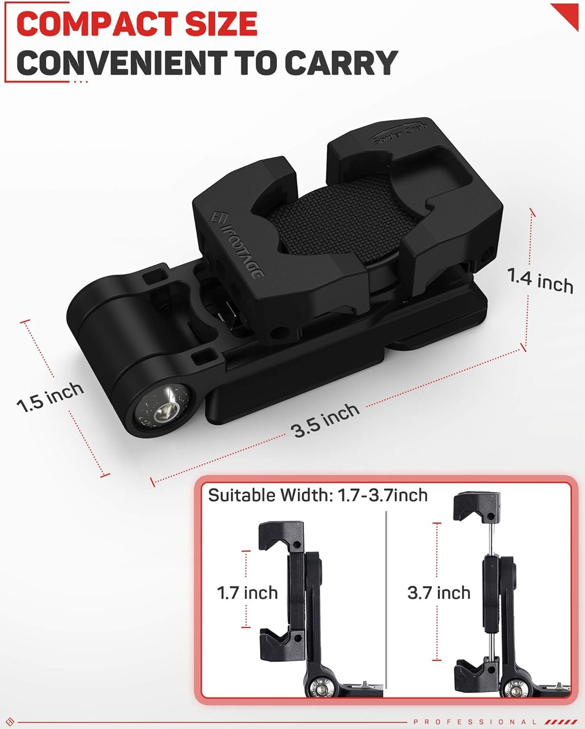 IFOOTAGE Adaptador universal de montaje de trípode para teléfono con zapata fría, soporte de teléfono celular de rotación de 360 para trípode,