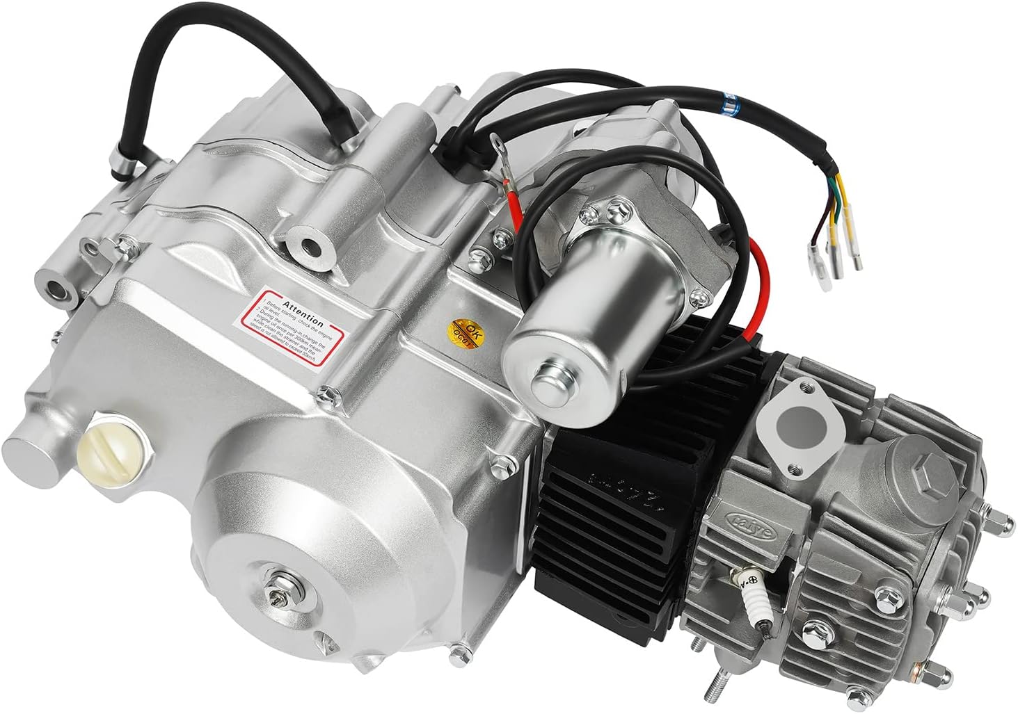 Motor semiautomático de arranque eléctrico de 125 CC de 4 tiempos, motor de un solo cilindro, motor ATV de 3 velocidades con electricidad inversa,