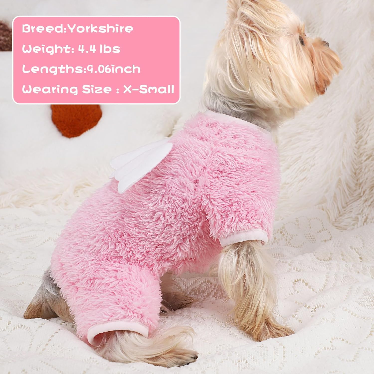 Kosiyi Suéteres para perros pequeños, hembra, niño, pijamas para perros de Pascua, ropa de forro polar para perros pequeños, overol de terciopelo