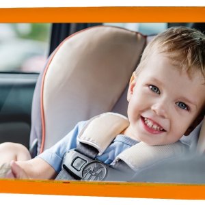 Bixon Espejo de seguridad para bebé naranja  Espejo convexo ancho para asiento trasero inastillable para bebés fácil montaje para mantener al bebé a Bixon Espejo de seguridad para bebé naranja  Espejo convexo ancho para asiento trasero inastillable para bebés fácil montaje para mantener al bebé a