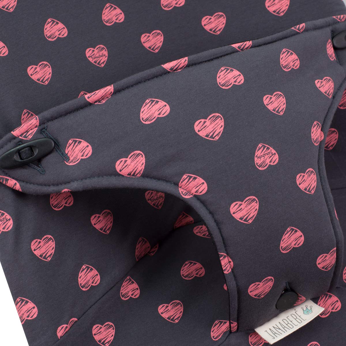 JYOKO Forro de cubierta para niños compatible con Baby Bouncer Babybjorn Soft, Balance, Bliss y Mini (algodón, corazón flúor)