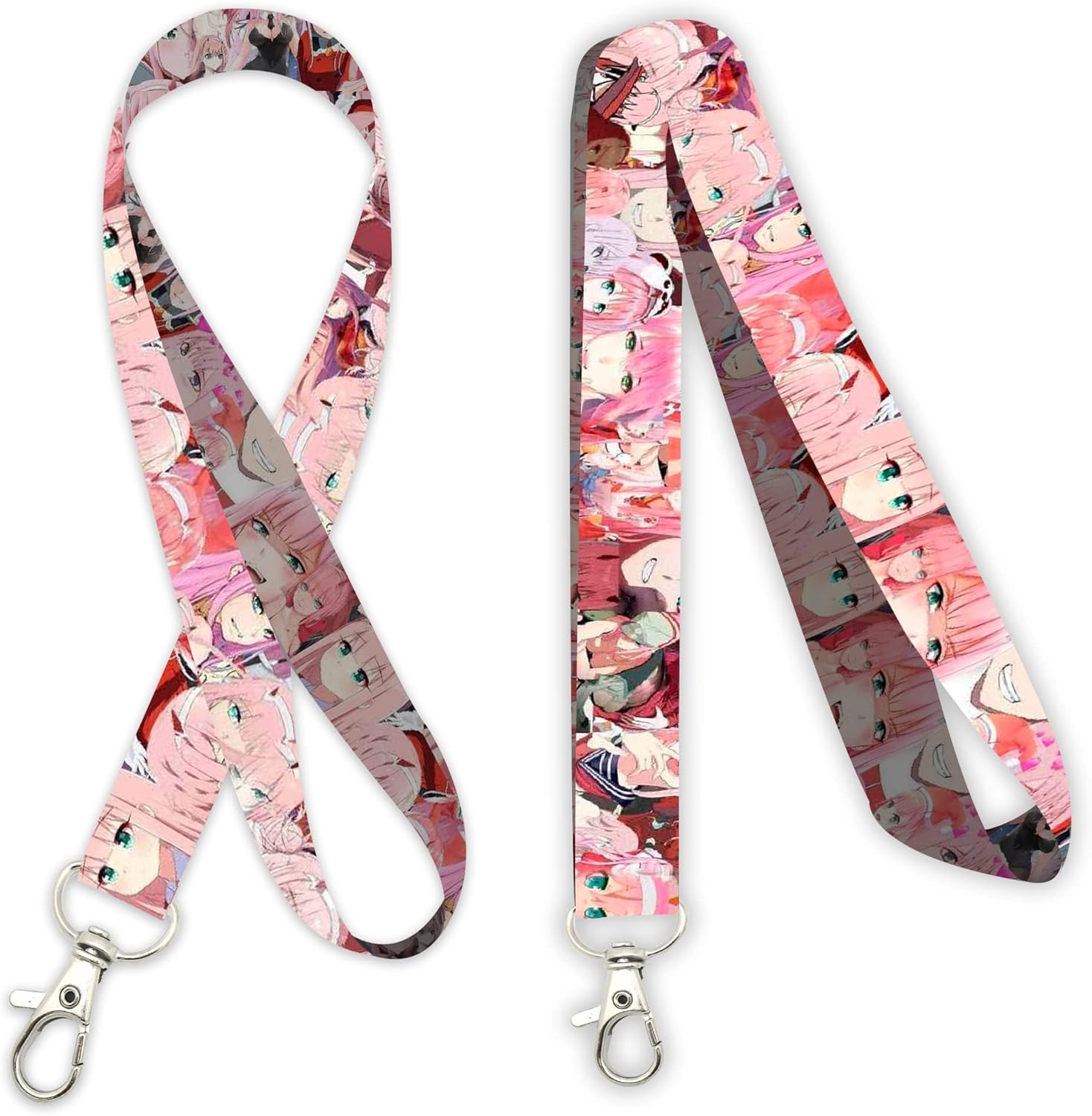AkinaWay Zero Two Darling – Llavero con cordón, color rosa, Rosado