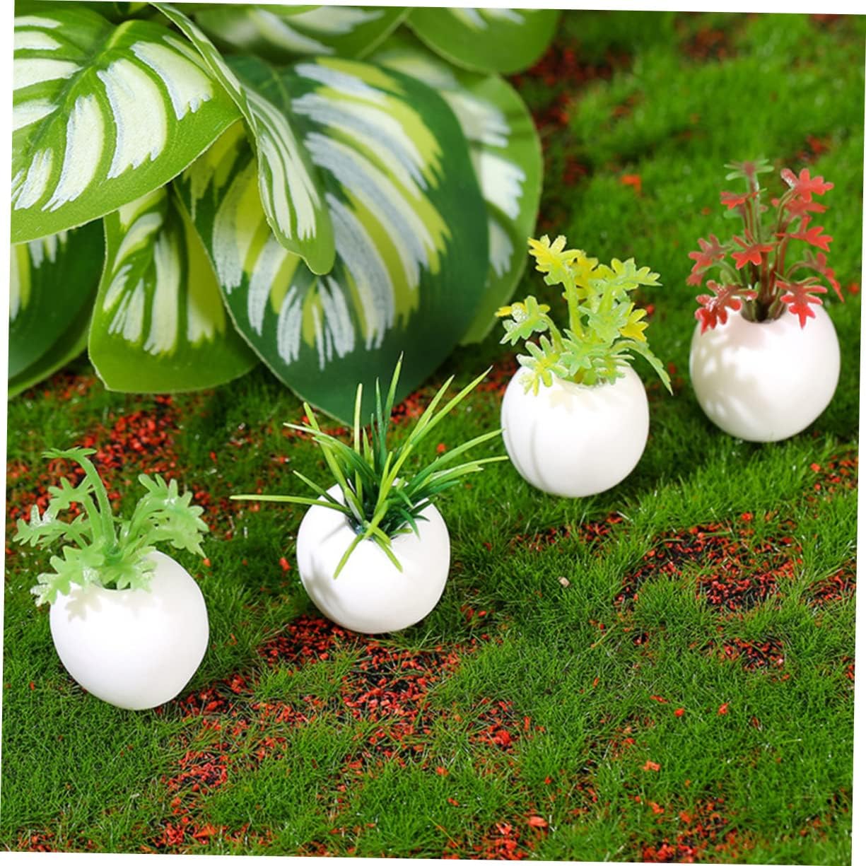 NOLITOY 12 piezas de mini plantas en maceta, accesorios para casa de muñecas en miniatura, planta bonsái en miniatura, maceta pequeña modelo bonsái,