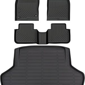 SUPER LINER Alfombrillas compatibles con Honda Civic CoupeCivic SedanCivic Type R2022-2024, protector único de elastómero termoplástico negro para SUPER LINER Alfombrillas compatibles con Honda Civic CoupeCivic SedanCivic Type R2022-2024, protector único de elastómero termoplástico negro para