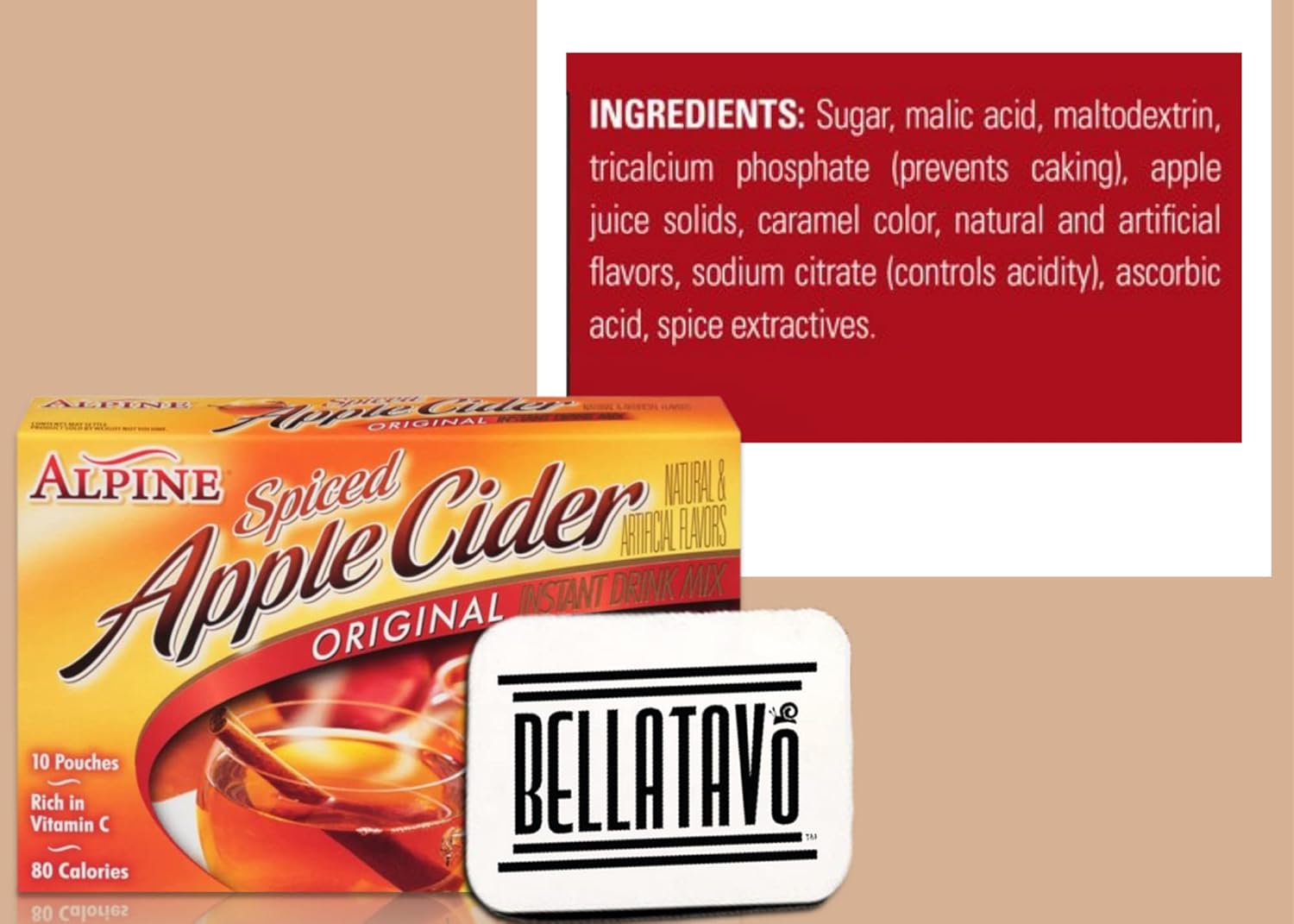 Bellatavo Paquete de imanes para nevera. Incluye un imán para refrigerador Bellatavo y dos cajas de sidra de manzana original con especias.