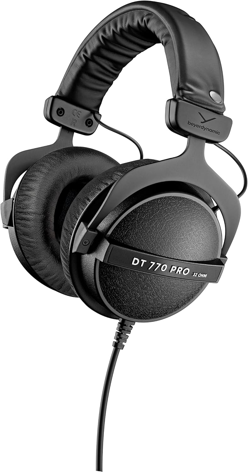 DT-770-PRO-32 cerrado dinámico para aplicaciones de control y monitoreo de auricular Beyerdynamic, 32Ohmios, Negro DT-770-PRO-32 cerrado dinámico para aplicaciones de control y monitoreo de auricular Beyerdynamic, 32Ohmios, Negro