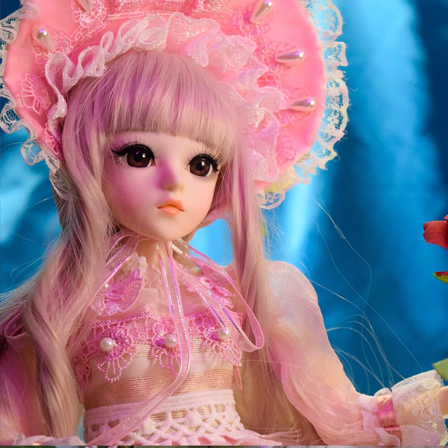 Proudoll Muñeca BJD de 13 de 23.6 in, 24 pulgadas, muñecas articuladas con bola SD, vestido de princesa, zapatos de vestir gratis para cambiar,