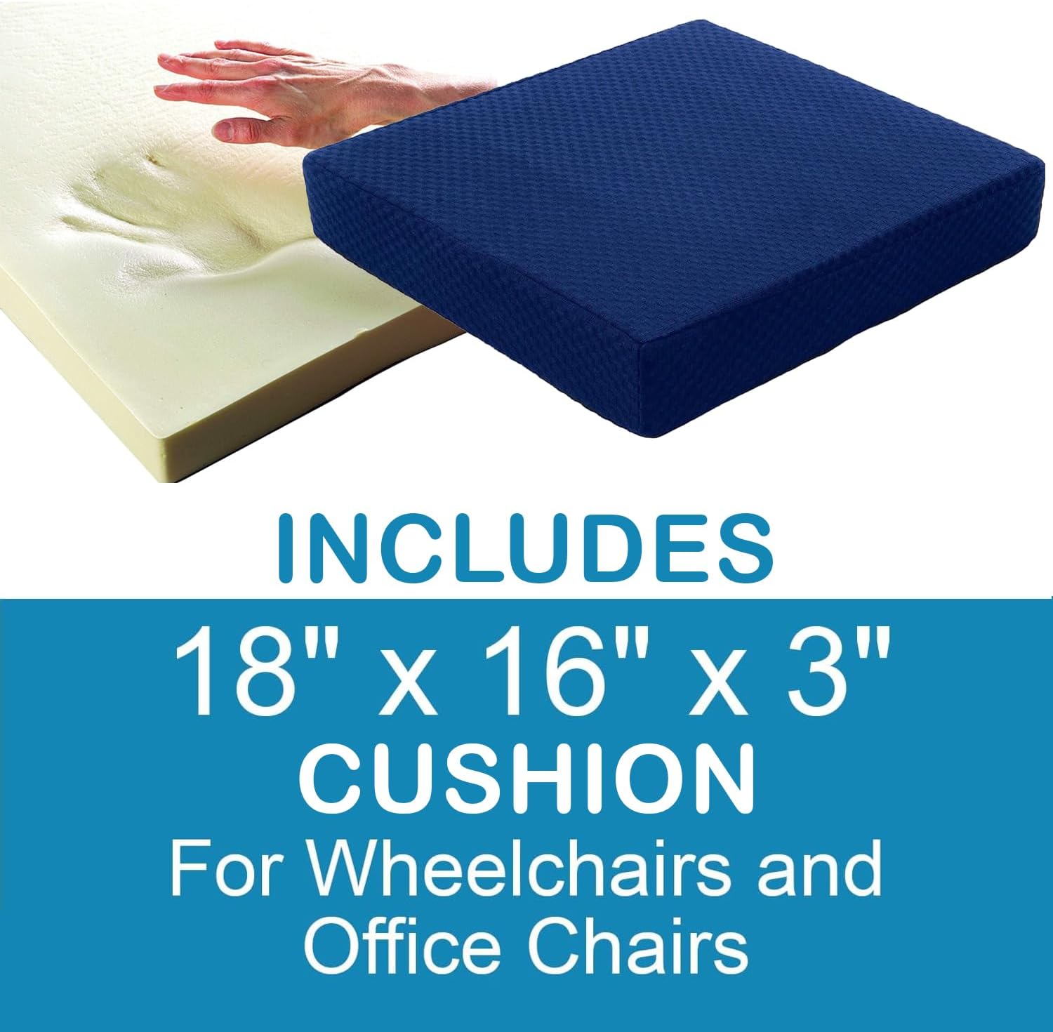 Carex Silla de ruedas de transporte con cojín para silla de ruedas, asiento de 19 pulgadas, silla de transporte plegable con reposapiés, silla de