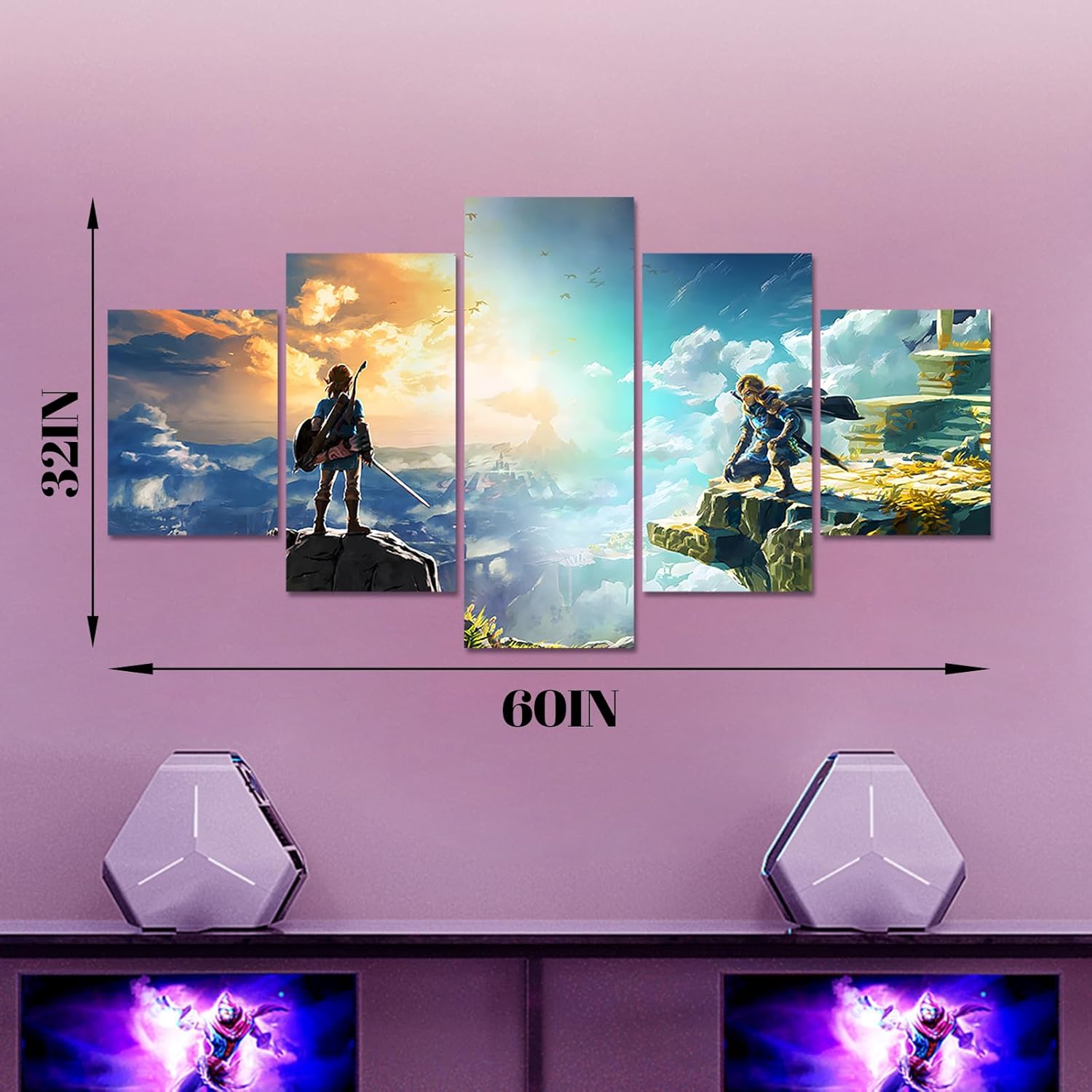 Póster de anime Aliento de lo salvaje y lágrimas del reino Póster de videojuegos impresión HD lienzo pintura arte de pared para decoración de sala