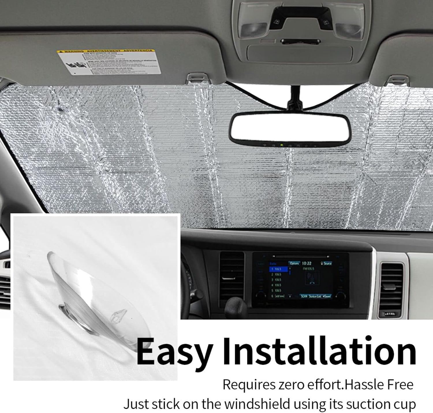 World Where Anything Kind – Parasol frontal plegable para automóvil, bloquea los rayos UV, mantiene tu vehículo fresco