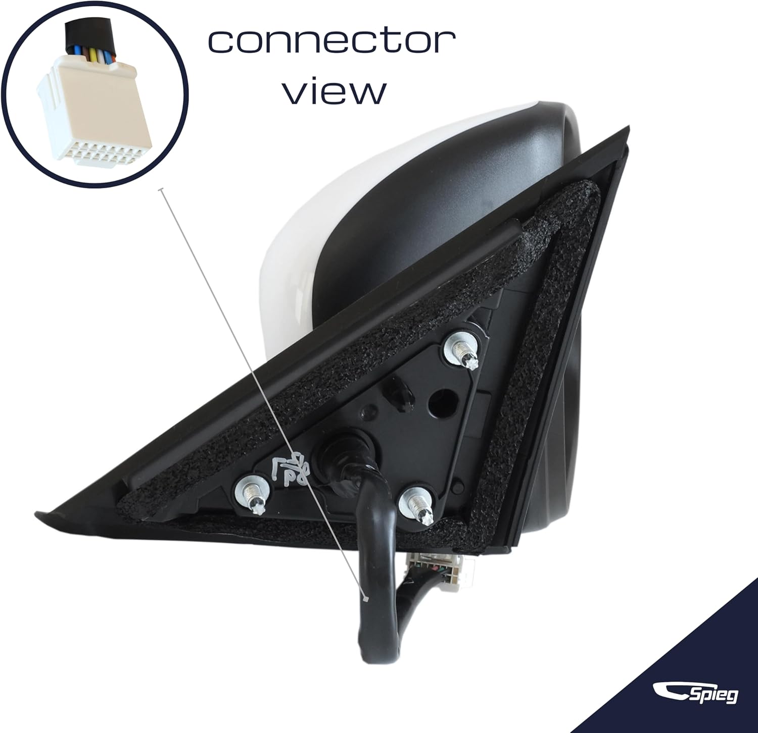 Spieg NI1321271 Reemplazo del espejo lateral del pasajero para Nissan Rogue 2014-2016 Luz de señal de giro de vidrio calefactable ajustable con
