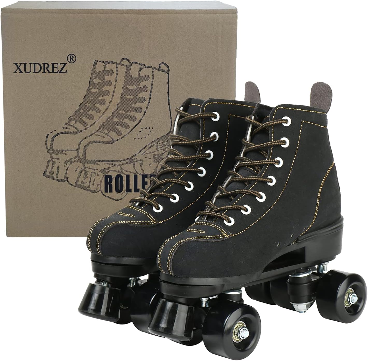 Patines de ruedas para mujeres y hombres, patines de cuatro ruedas, patines brillantes para niñas y niños con bolsa de zapatos
