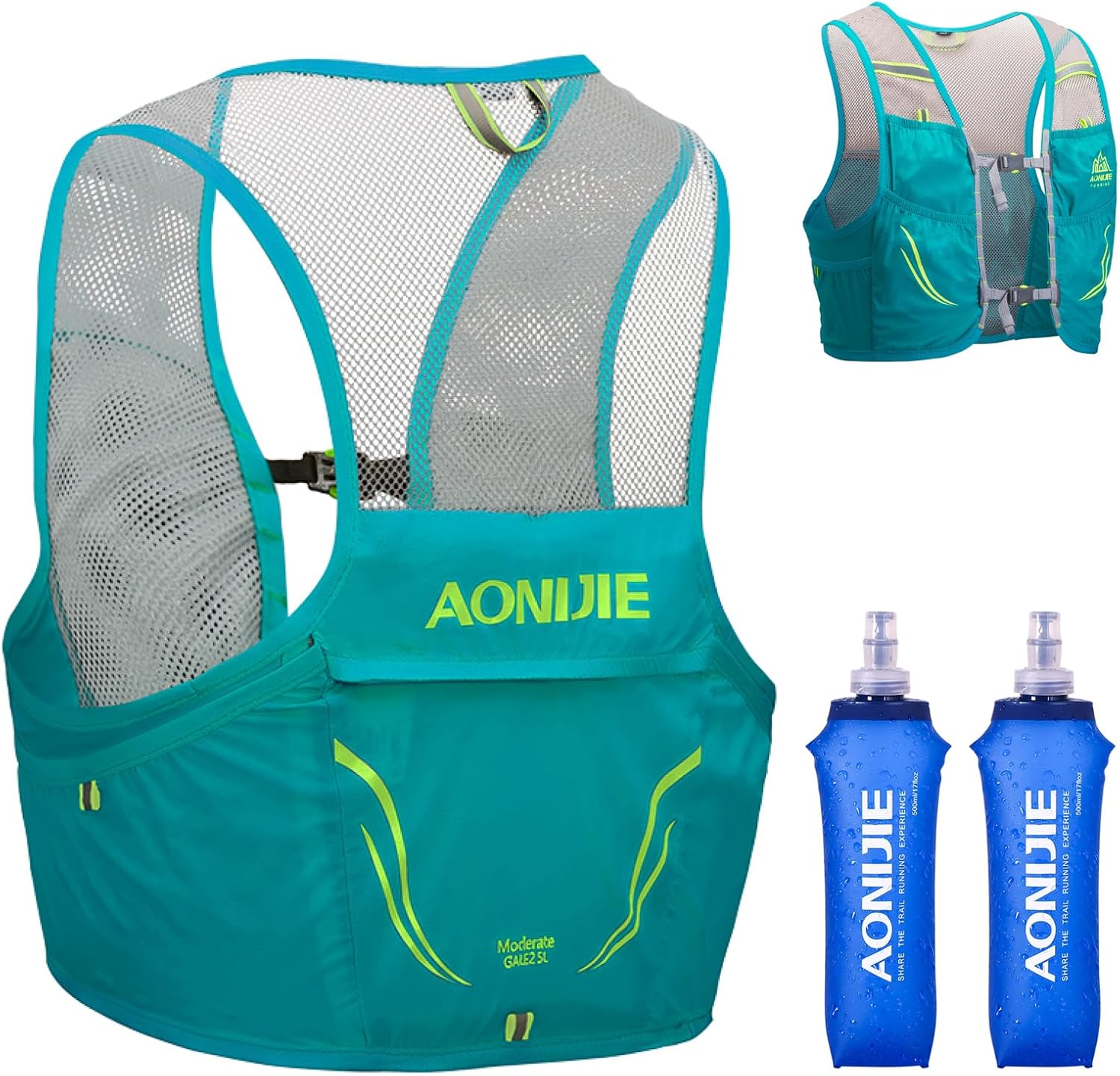 TRIWONDER Chaleco de hidratación de 2.5L Ultra Trail Running Mochila de hidratación Chaleco Maratón Ligero al aire libre Senderismo Ciclismo Mochila