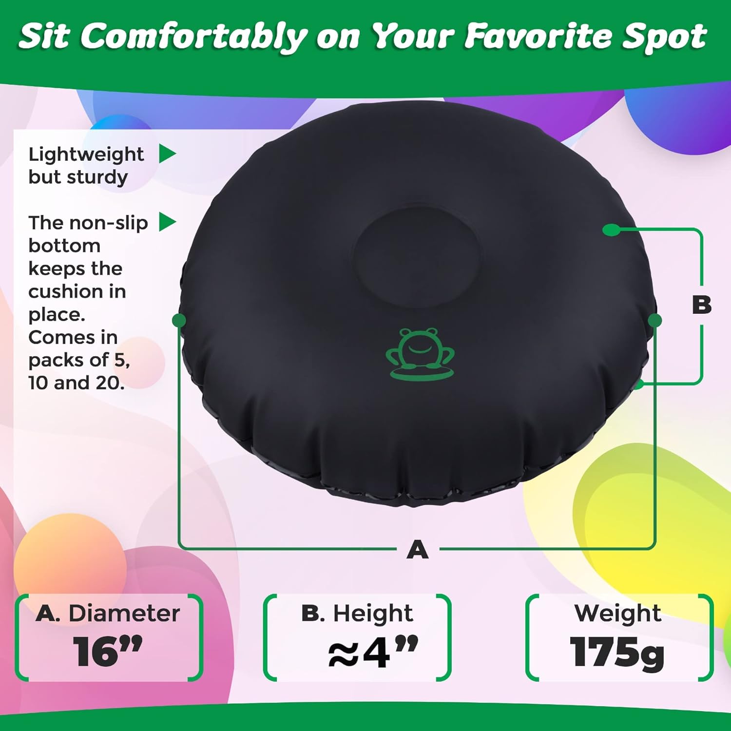 LILYPAD Wiggle Asiento para niños sensoriales  Asiento apilable y flexible para aula primaria, escuela secundaria o aprendizaje en casa  Asiento