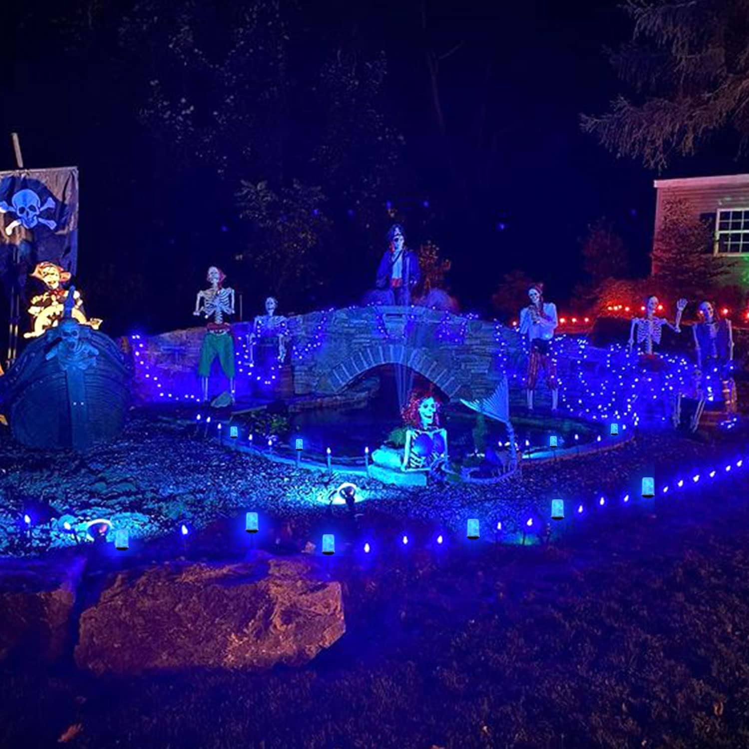 Hompavo Paquete de 2 bombillas LED moradas parpadeantes con efecto invertido, base E26E27, 3W, decoración para Halloween, Navidad, fiesta,