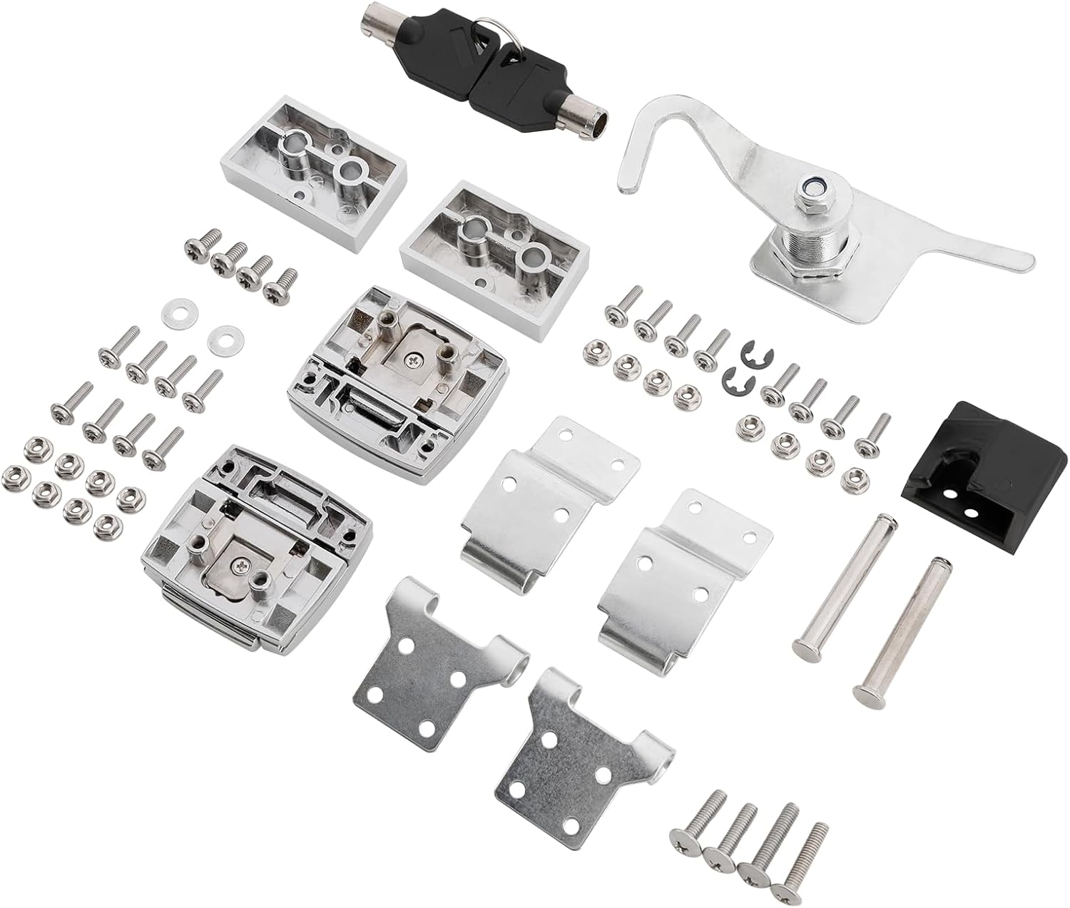TCT-MOTORPARTS Paquete de pestillos de maletero Bisagras Kit de bloqueo para Harley Tour Pak Road King Glide 88-13