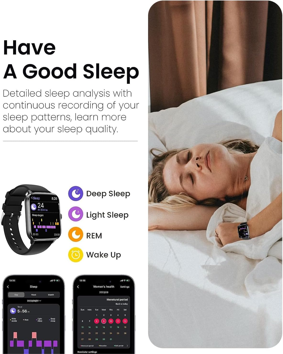 Smart Watches for Men Women, 2023 Newest 1.91 Inch Fitness Tracker, Heart RateSleep MonitorPedometerCalories, Multiple Sports Modes, Waterproof