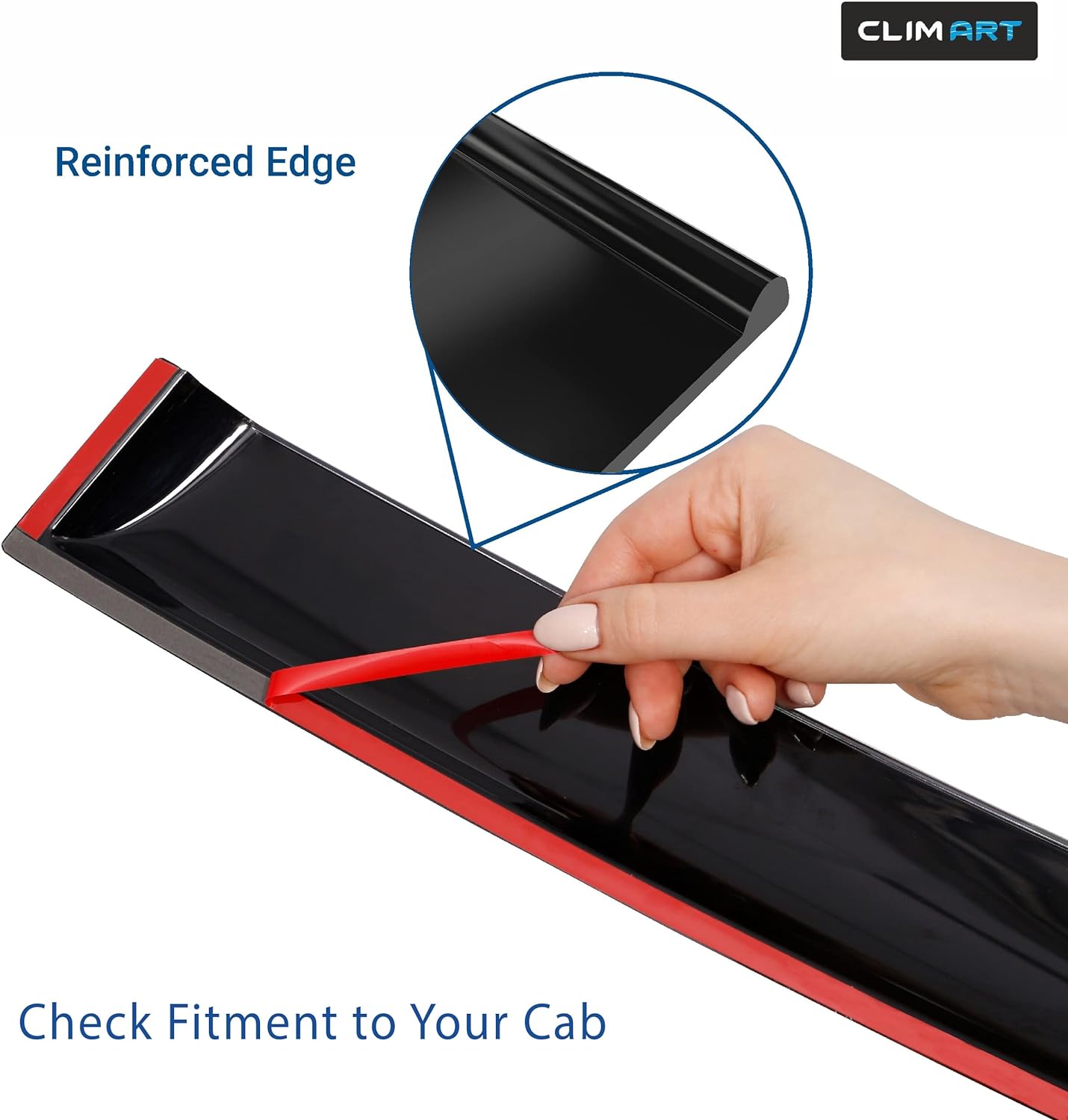 CLIM ART Protectores de lluvia increíblemente duraderos para 150 SuperCab 2004-2014, deflectores de ventana con cinta, deflector de ventilación,