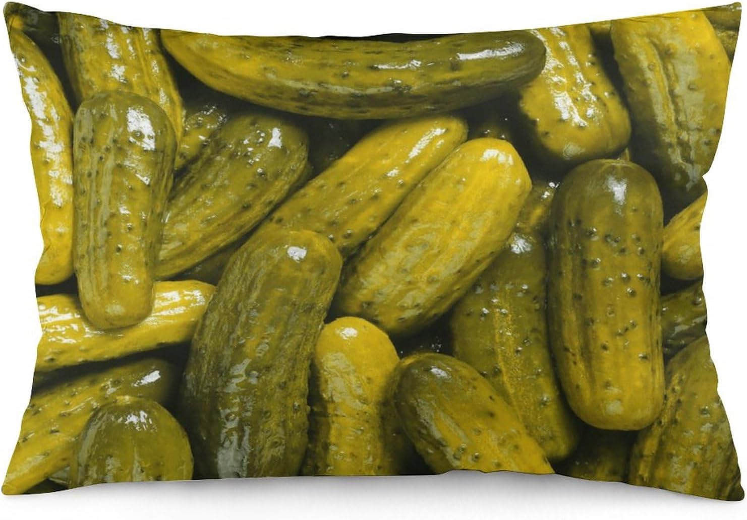 Wreioau Foodie – Funda de almohada decorativa rectangular con estampado de pepinillos enteros, decoración del hogar, para sala de estar, sofá,