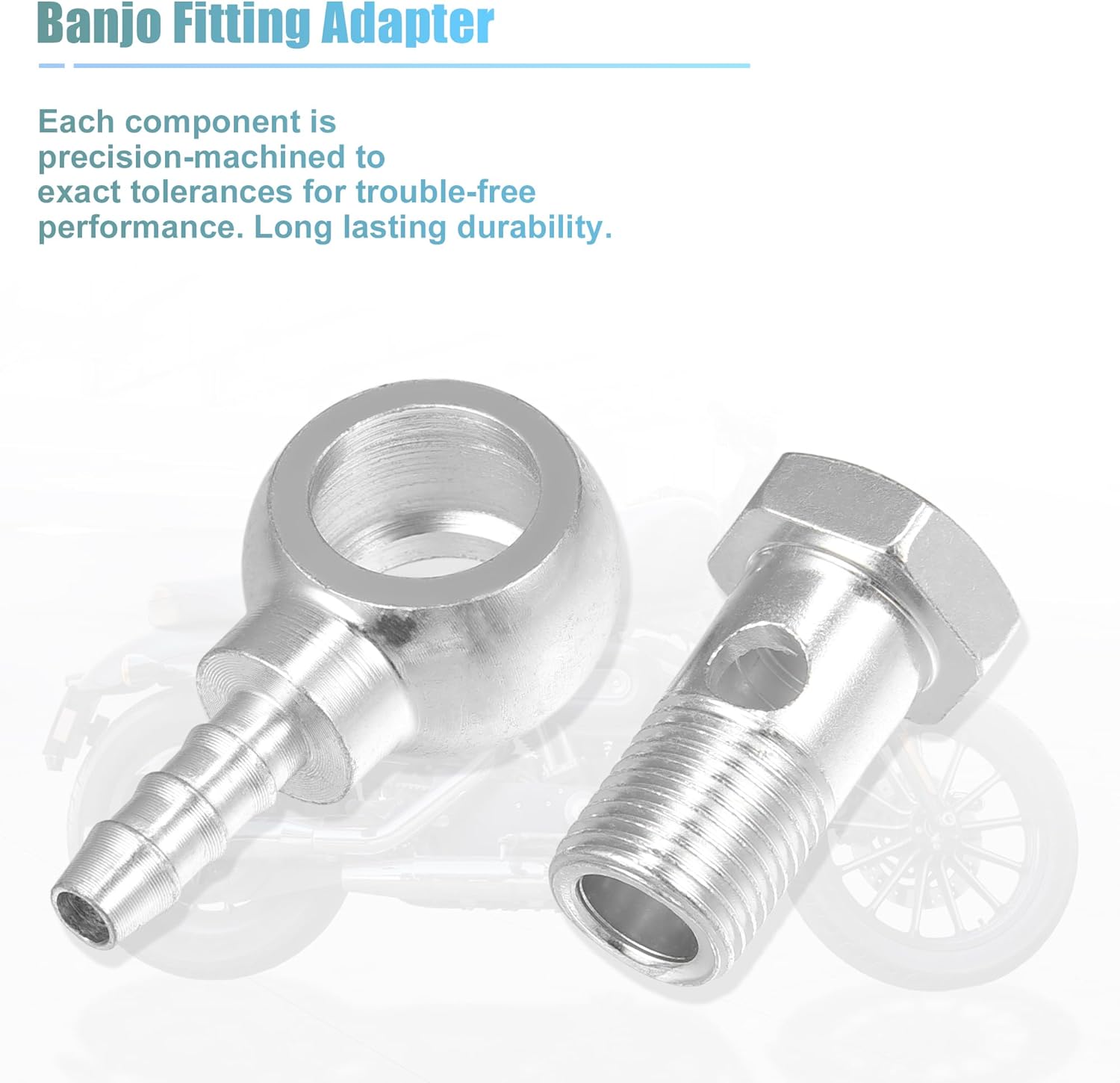 ACROPIX 0.630 in ID 0.315 in OD M16x1.5 Banjo Bolt manguera accesorios universal Banjo montaje línea de combustible con arandela de tornillo para