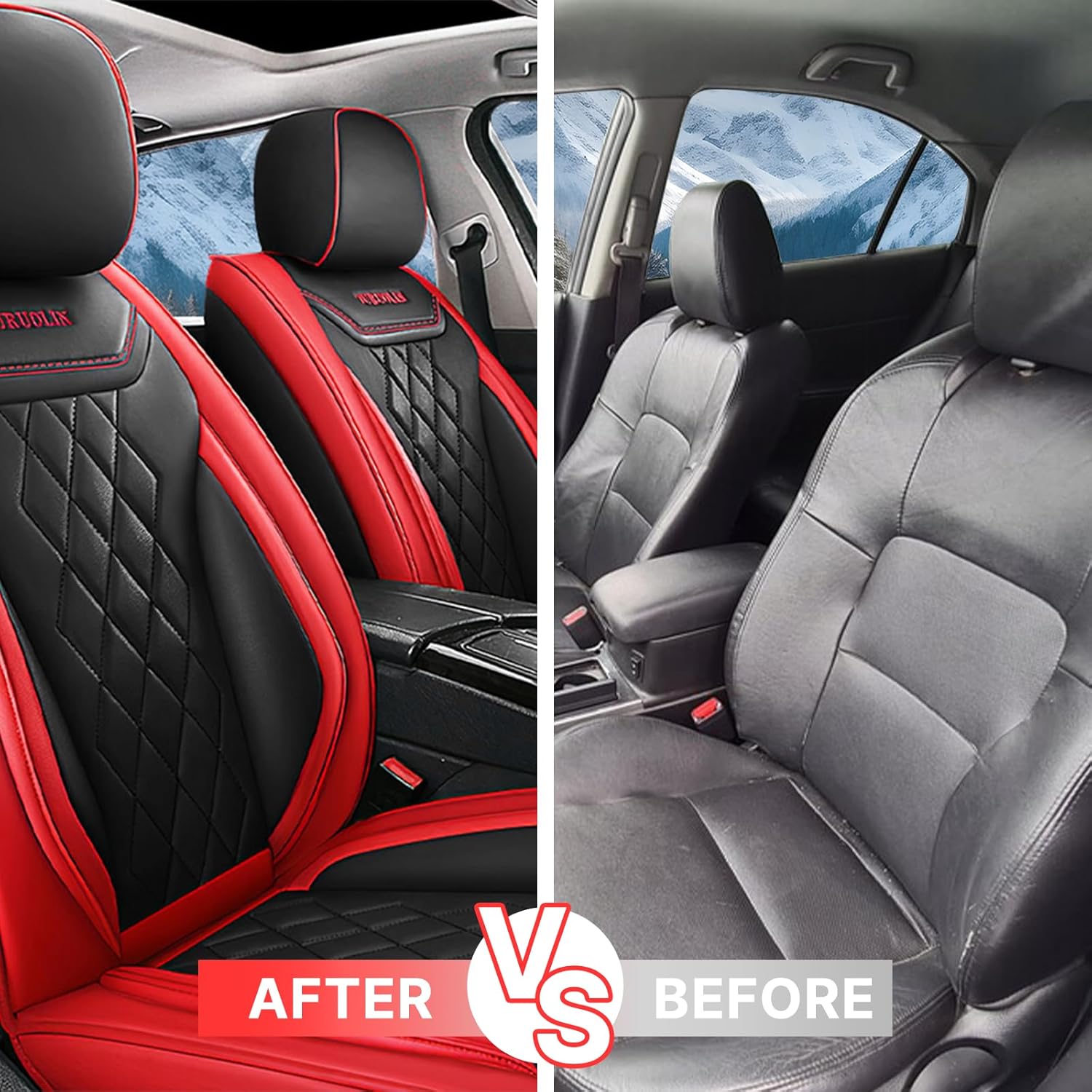 Fundas de asiento para Mazda Mazda2 2011-2014, funda de asiento de automóvil de cuero impermeable, accesorios para interior de automóvil suaves y